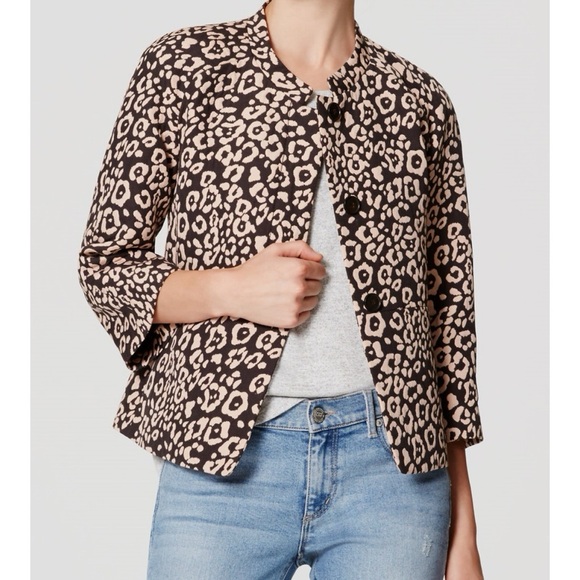 LOFT Jackets & Blazers - LOFT Spotted Crop Jacket